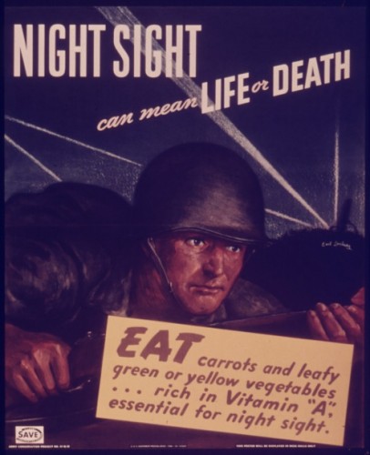 poster eat carrots for night sight