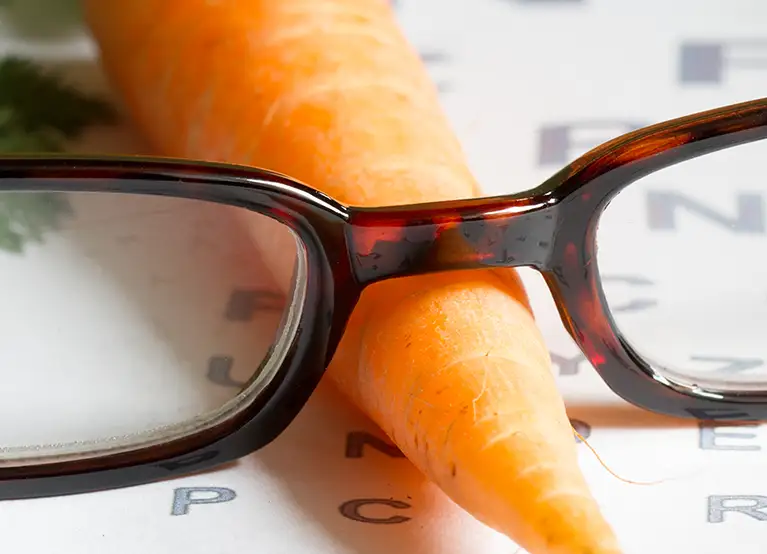 link between carrots and eye health